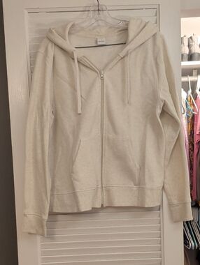 Amazon Essentials Cream Full-Zip Hooded Sweatshirt